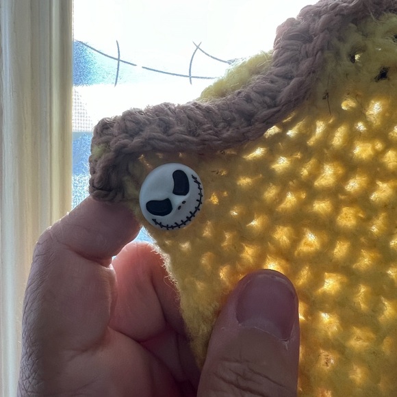 Candy Corn homemade kids costume. Knit with a hood open sides. Comfortable. Warm - Picture 8 of 9